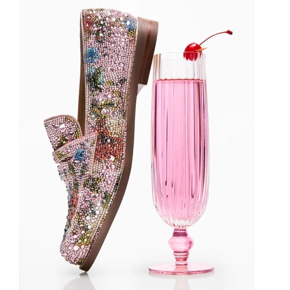 BETSEY JOHNSON WOMENS ARON PENNY LOAFER FLORAL MULTI 9.5 - Picture 1 of 16